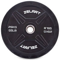 Бамперні диски (бліни) для кросфіту диски гумові 1 шт. х 25 кг Zelart TA-2258-25 51 мм
