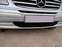 Зимняя накладка на решетку радиатора Mercedes Vito W639 2004-2010 (низ) глянцевая
