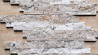 Плитка мозаїчна з травертину Pheadelphia Travertine Split Face Interlocking panel 1,7х17,4х53 см, панель