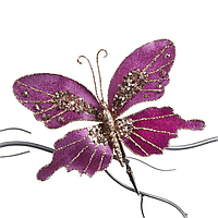 Фиолетово-золотая бабочка BUTTERFLY 20CM FF 99202