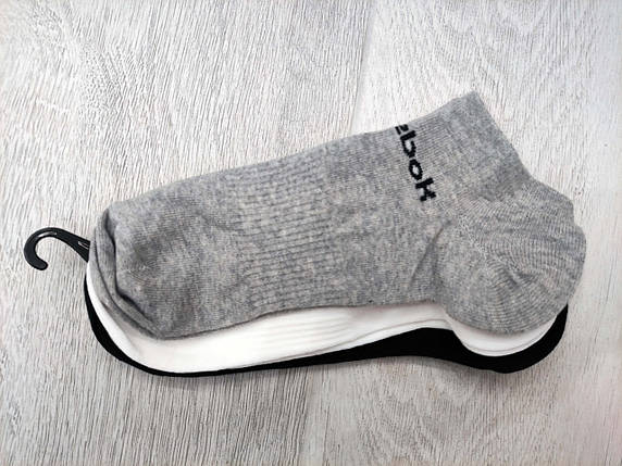 Набір спортивних шкарпеток розмір 43-45 Reebok Low Cut Sock з 3 шт. оригінал 3 кольори, фото 2