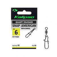 Застежка Kalipso Snap American with swivel-201106BN №6(10)