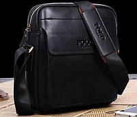 Мужская сумка-планшет Polo эко кожа, качественная мужская сумка через плечо кожаная барсетка планшетка Поло