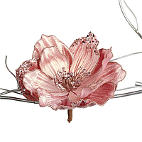 GLT SEQ.MAGNOLIA FLOWER ON CLIP PNK 19CM SP 20353