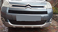 Зимняя накладка на решетку радиатора Citroen Berlingo 2008-2012 матовая zim334