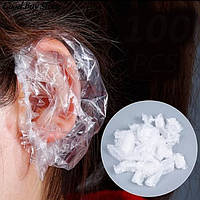 Защита для ушей при окрашивании полиэтилен прозрачные, 10 шт