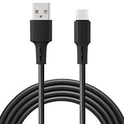 Кабель USB - Type C FLEX 1 метр 3A GF-AC13BK (00718) Black