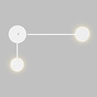 Настенный светильник, бра в стиле лофт Disk NL 3665-2 WH на две лампы G4 белый MSK