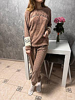 Женские пижамы с брюками цвета кофе с молоком. Женская одежда для сна ночнушки Турция. Теплая пижама