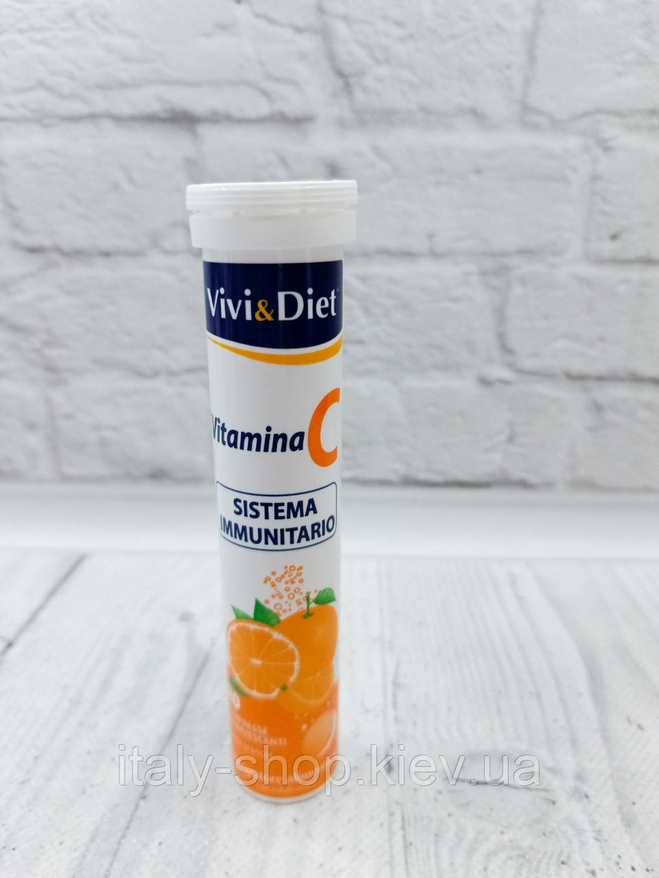 Вітамін С із смаком апельсину Vivi&Diet Sistema Immunitario Vitamina C 20 таблеток Італія