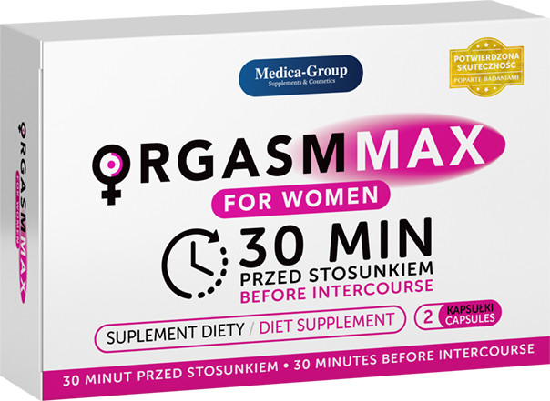 Таблетки ORGASM MAX оргазм та лібідо жінок, (ціна за упаковку, 2 капсули) 18+, фото 1