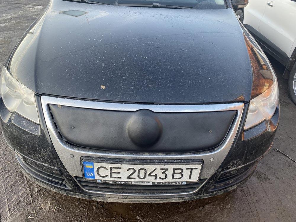 Зимняя накладка на решетку радиатора Volkswagen Passat B6 2006-2012 (верх) матовая zim580 - фото 2 - id-p2021815458