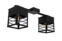 Люстра потолочная лофт Urban NL 2310-2 BK на два плафона черная MSK