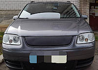 Зимняя накладка на решетку радиатора Volkswagen Touran 2003-2006 (верх) матовая zim597