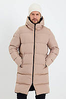 Зимняя мужская куртка | Бежевая куртка двустороняя