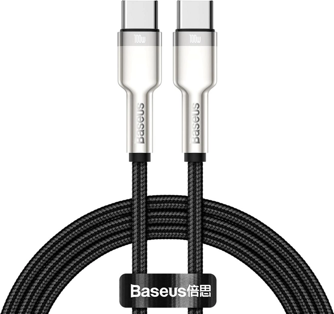 Кабель Baseus Cafule Series Metal Data Cable Type-C to Type-C 100W 2m CATJK-D01 Black