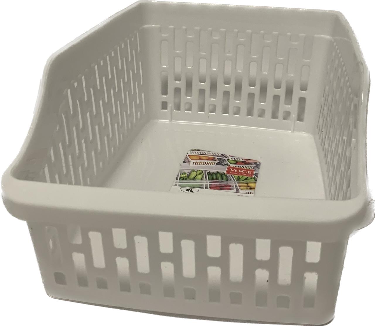 Органайзер для зберігання продуктів у холодильнику широкий білий 200 х 300 х 141 мм, фото 1