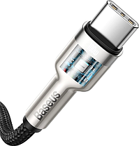 Кабель Baseus Cafule Series Metal Data Cable Type-C to Type-C 100W 2m CATJK-D01 Black, фото 5