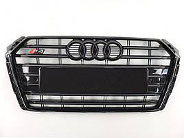 Решітка радіатора Audi A4 2015-2019год Чорна (в стилі S-Line)