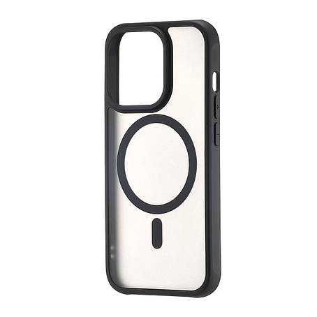 Чохол Silicone Matte Case with MagSafe iPhone 15 Pro Black, фото 1