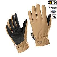 Военные перчатки M-Tac Soft Shell THINSULATE COYOTE зимние армейские перчатки койот стрелковые перчатки