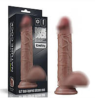 Фалоїмітатор із венами Dual Layered Silicone Cock 9.0  sonia.com.ua