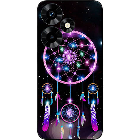 Силіконовий чохол Case для Infinix Hot 30 (X6831) з картинкою Ловець снів на чорному тлі, фото 1