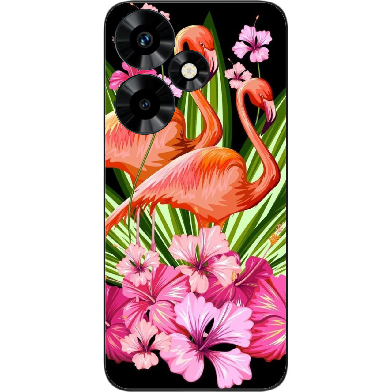 Силіконовий чохол Case для Infinix Hot 30 (X6831) з картинкою Фламінго