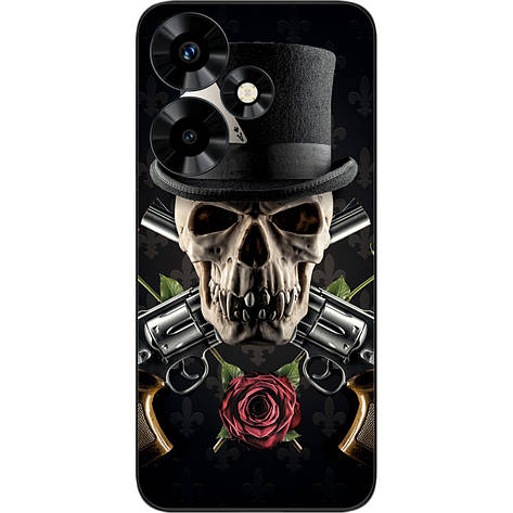 Силіконовий чохол Case для Infinix Hot 30 (X6831) з картинкою Череп у капелюсі, фото 1