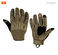 Перчатки тактичні Wellberry Койот (L), Рукавиці штурмові з закритими пальцями для ЗСУ, повнопалі рукавички DAYK