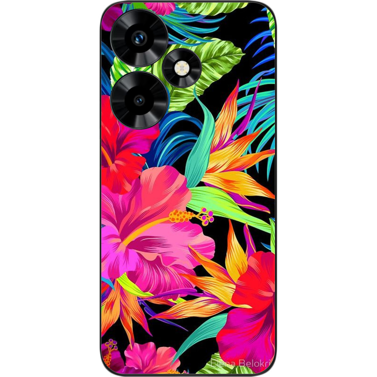 Силіконовий чохол Case для Infinix Hot 30 (X6831) з картинкою Яскраві квіти