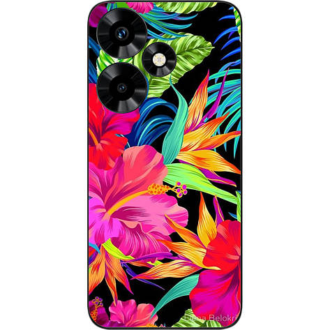Силіконовий чохол Case для Infinix Hot 30 (X6831) з картинкою Яскраві квіти, фото 1