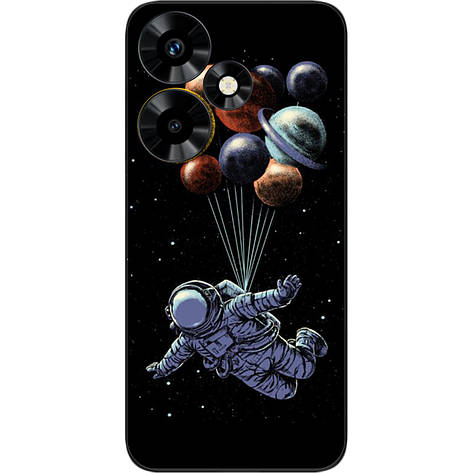 Силіконовий чохол Case для Infinix Hot 30 (X6831) з картинкою Космонавт на кульках, фото 1