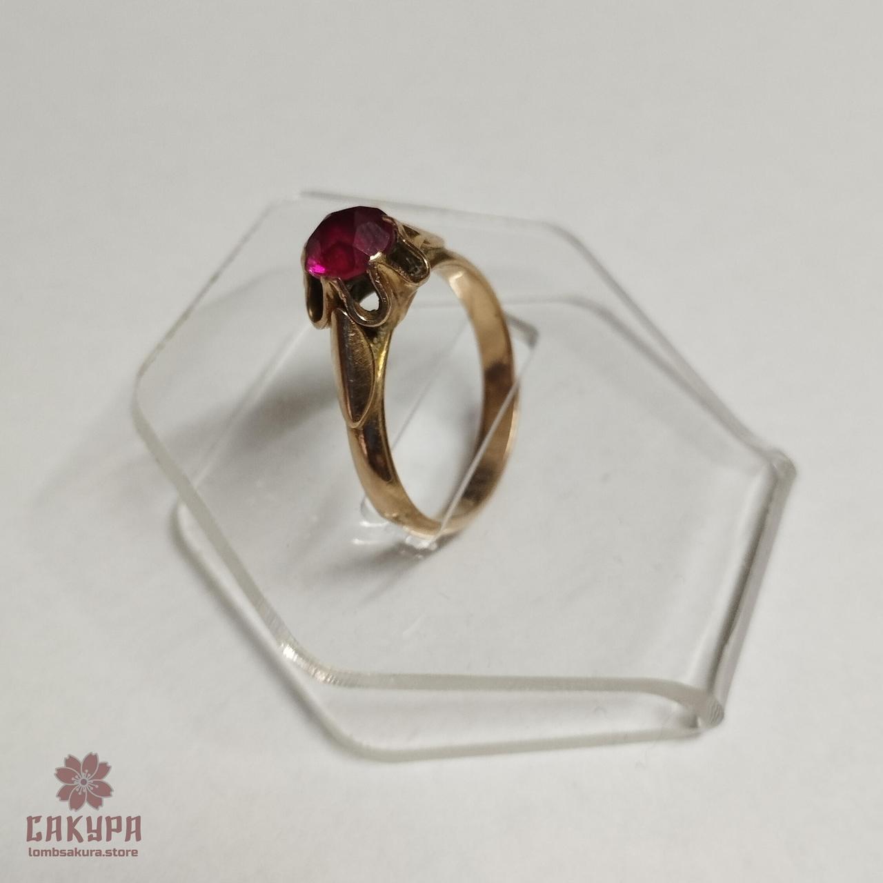 Золотое кольцо с циркониевой вставкой - фото 3 - id-p2021837227