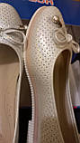 Балетки туфлі 36 жіночі екошкіряні перфоровані, фото 3