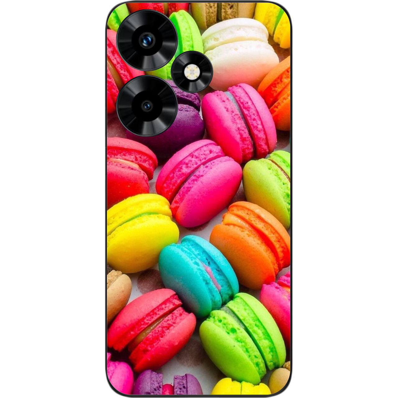 Силіконовий чохол Case для Infinix Hot 30 (X6831) з картинкою Макаруни