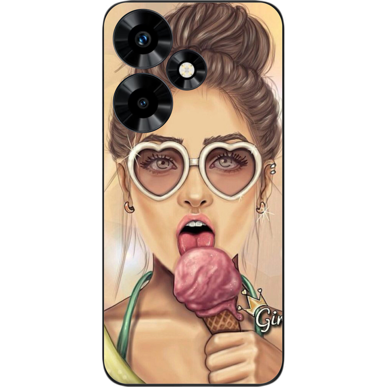 Силіконовий чохол Case для Infinix Hot 30 (X6831) з картинкою Дівчина