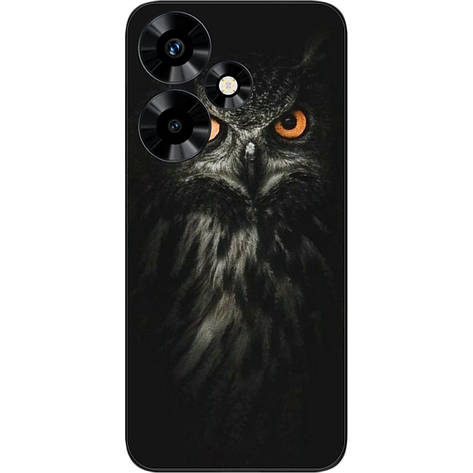 Силіконовий чохол Case для Infinix Hot 30 (X6831) з картинкою Філін на чорному тлі, фото 1