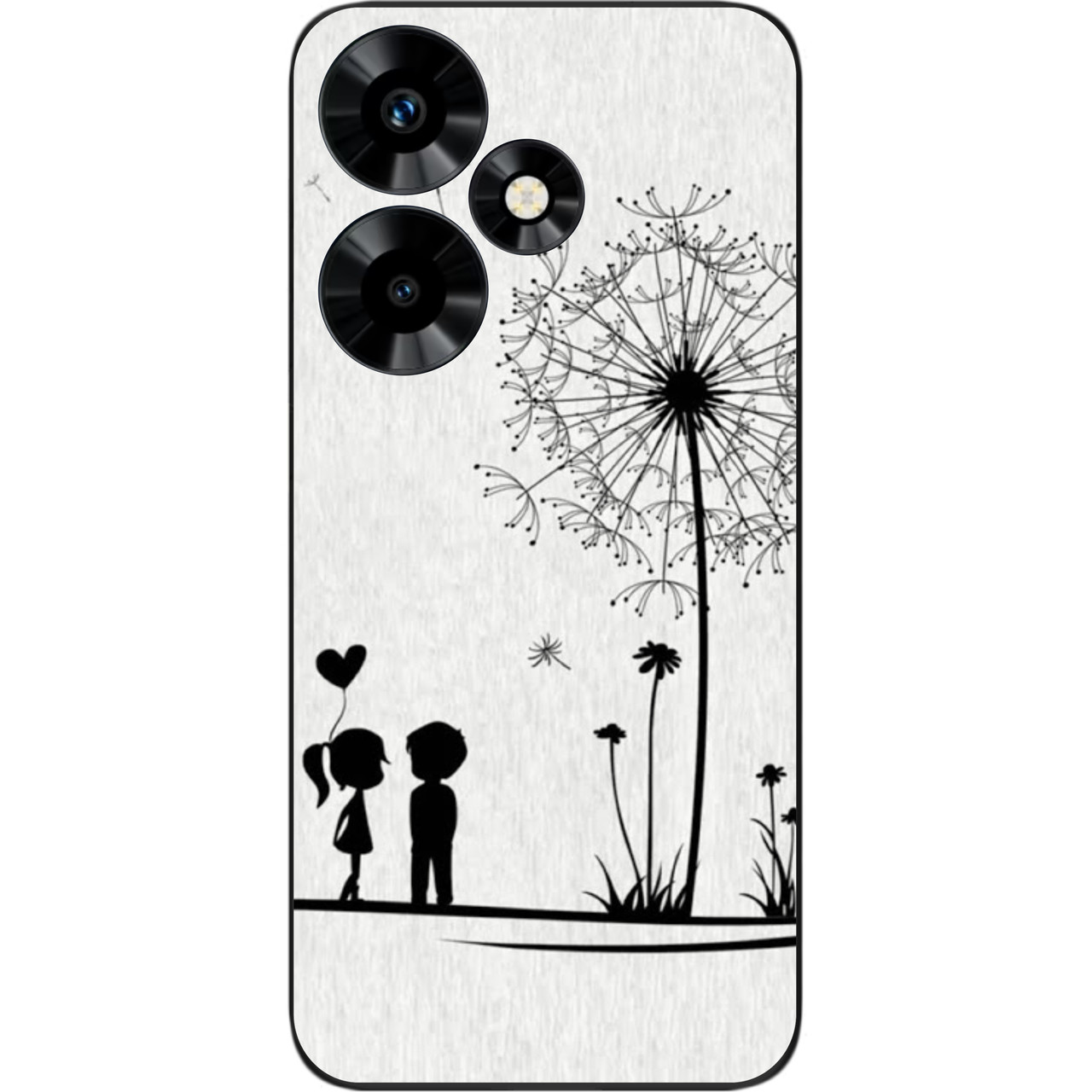 Силіконовий чохол Case для Infinix Hot 30 (X6831) з картинкою Діти та кульбаби