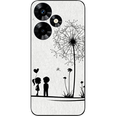 Силіконовий чохол Case для Infinix Hot 30 (X6831) з картинкою Діти та кульбаби, фото 1