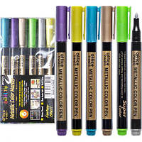 Від 2 шт. Набір фломастерів 6 кольорів METALLIC  MP3002/3005  купити дешево оптом в інтернет-магазині