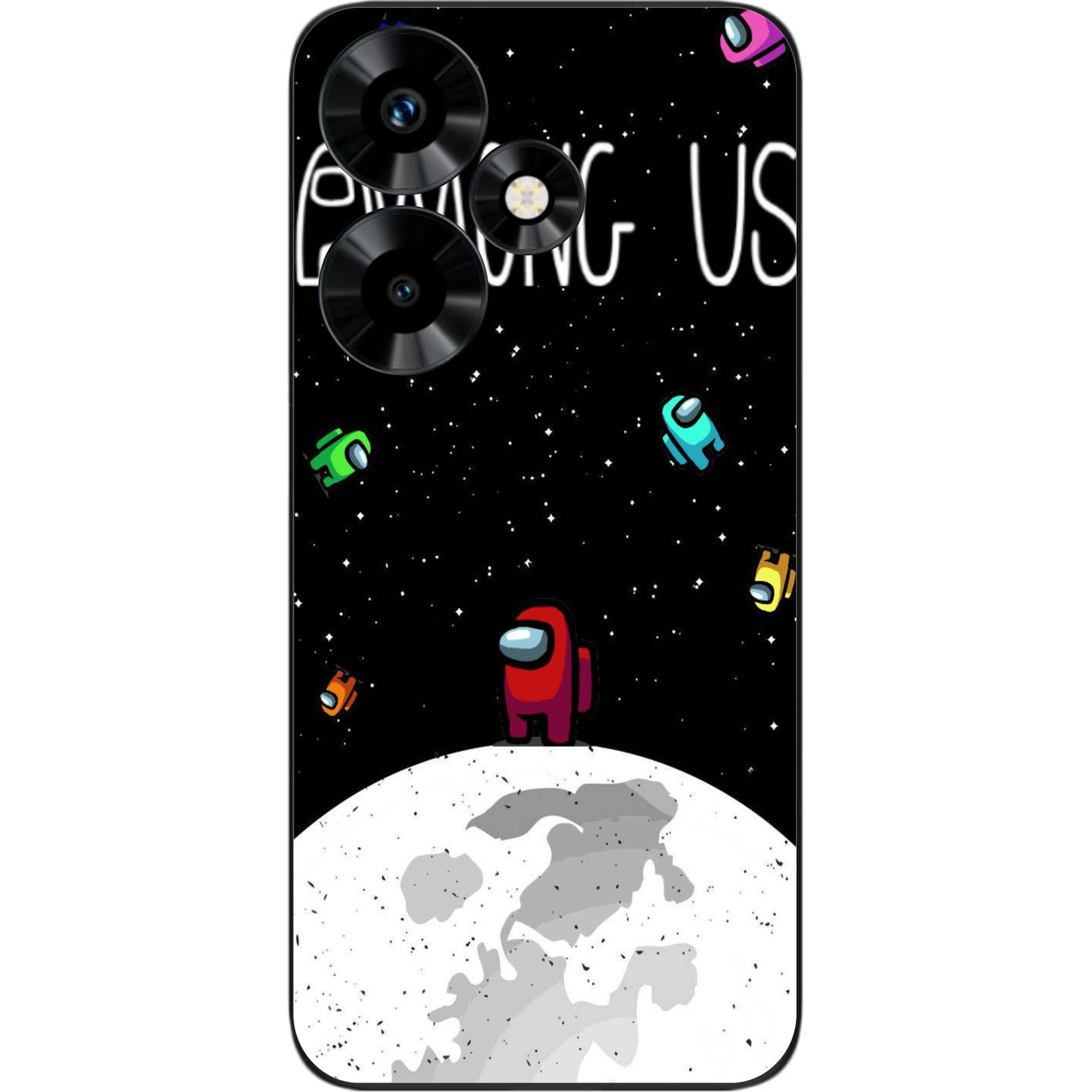 Силіконовий чохол Case для Infinix Hot 30 (X6831) з картинкою Among Us На місяці