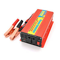 Інвертор напруги ERYUAN EY-1500 (900 Вт), 12/220 V, approximated, 1 універсальна розетка + USB, клеми +