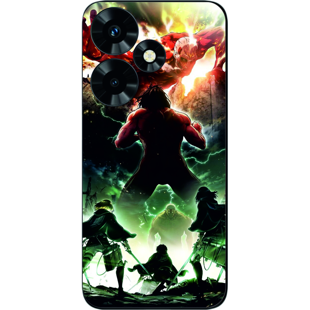 Силіконовий чохол Case для Infinix Hot 30 (X6831) з картинкою Атака титанів гіганти