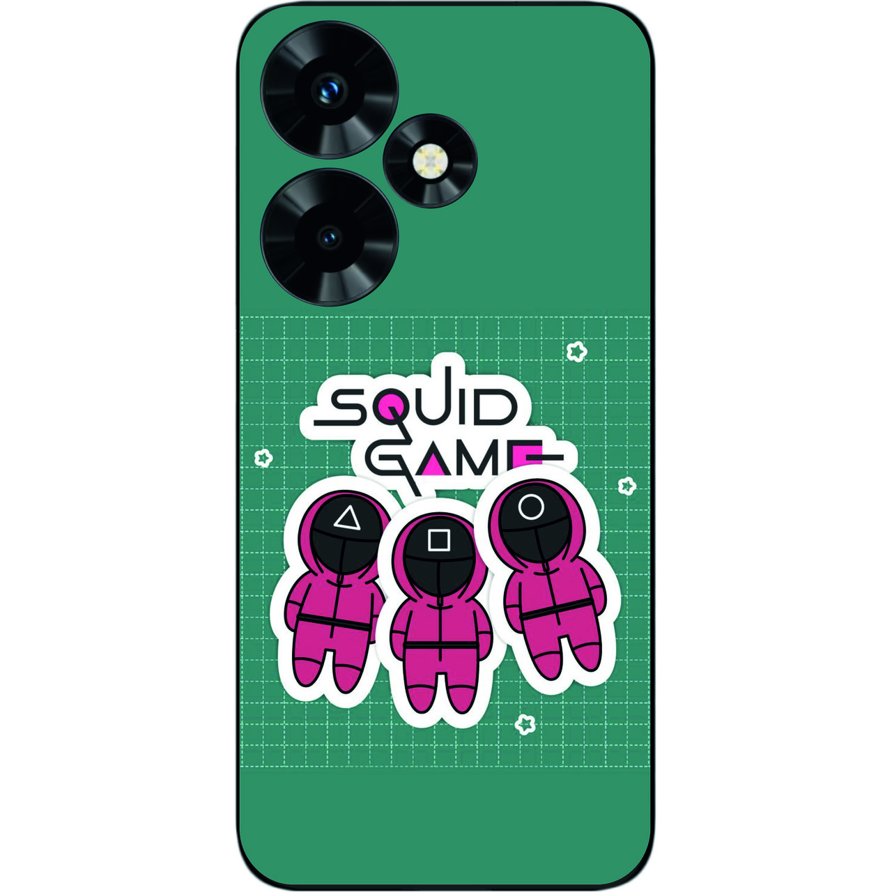 Силіконовий чохол Case для Infinix Hot 30 (X6831) з картинкою Гра в кальмара Солдати