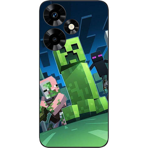 Силіконовий чохол Case для Infinix Hot 30 (X6831) з картинкою Зелений крипер, фото 1