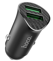 АЗП блок Hoco Z39 QC3.0 (2USB) + кабель iPhone чорний