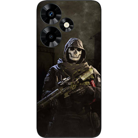 Силіконовий чохол Case для Infinix Hot 30 (X6831) з картинкою Call of Duty Ghost Привид, фото 1