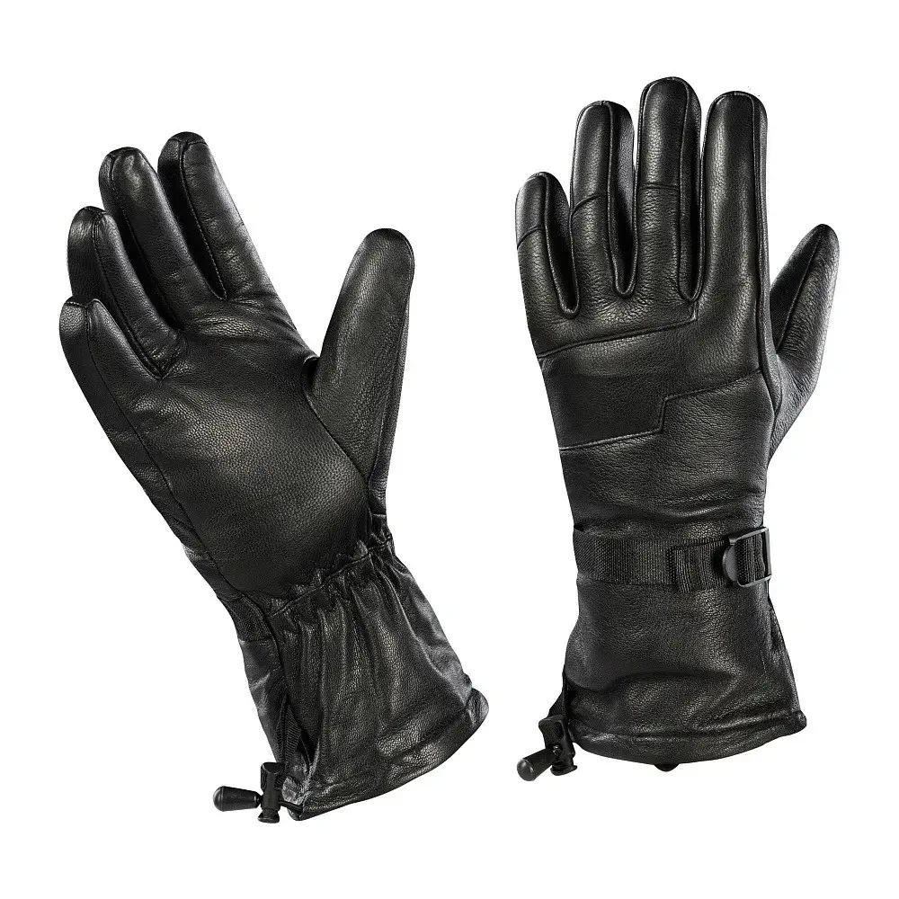 Шкіряні рукавички M-Tac Чорний (M), Зимові рукавиці, Рукавички з утеплювачем, повнопалі рукавички DAYK