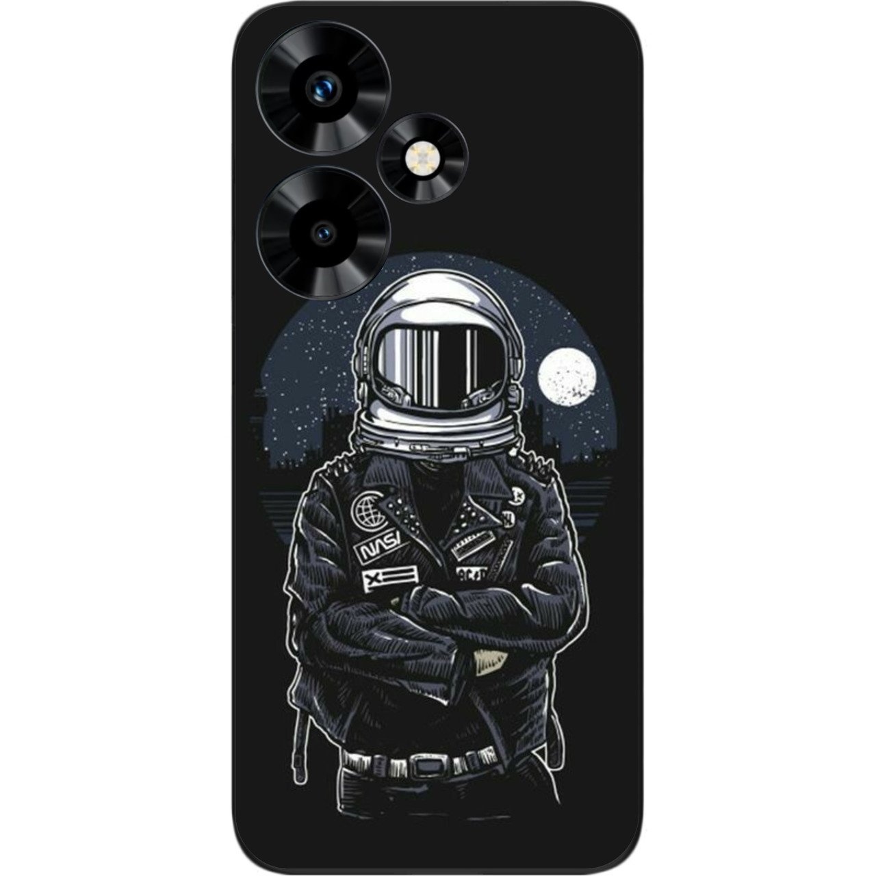 Чохол силіконовий Case для Infinix Hot 30 Play NFC (X6835B) з картинкою Космонавт і місяць